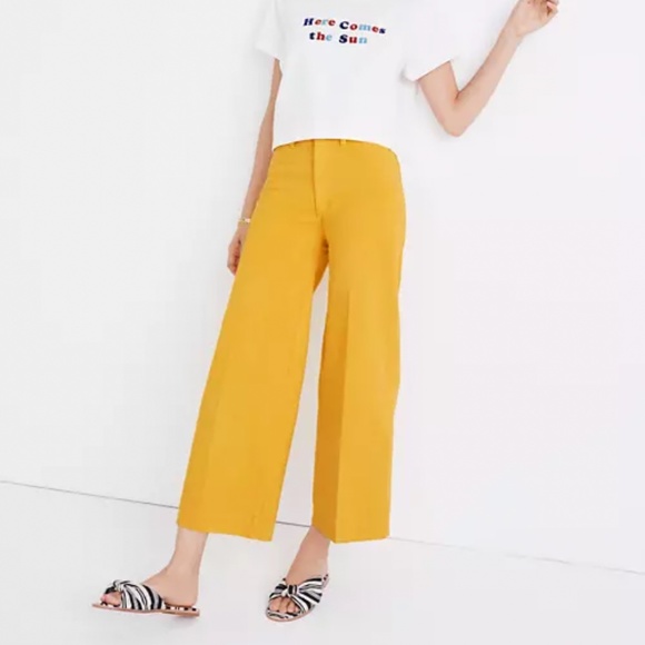 Madewell Wide Leg Crop Pant - Picture 2 of 4